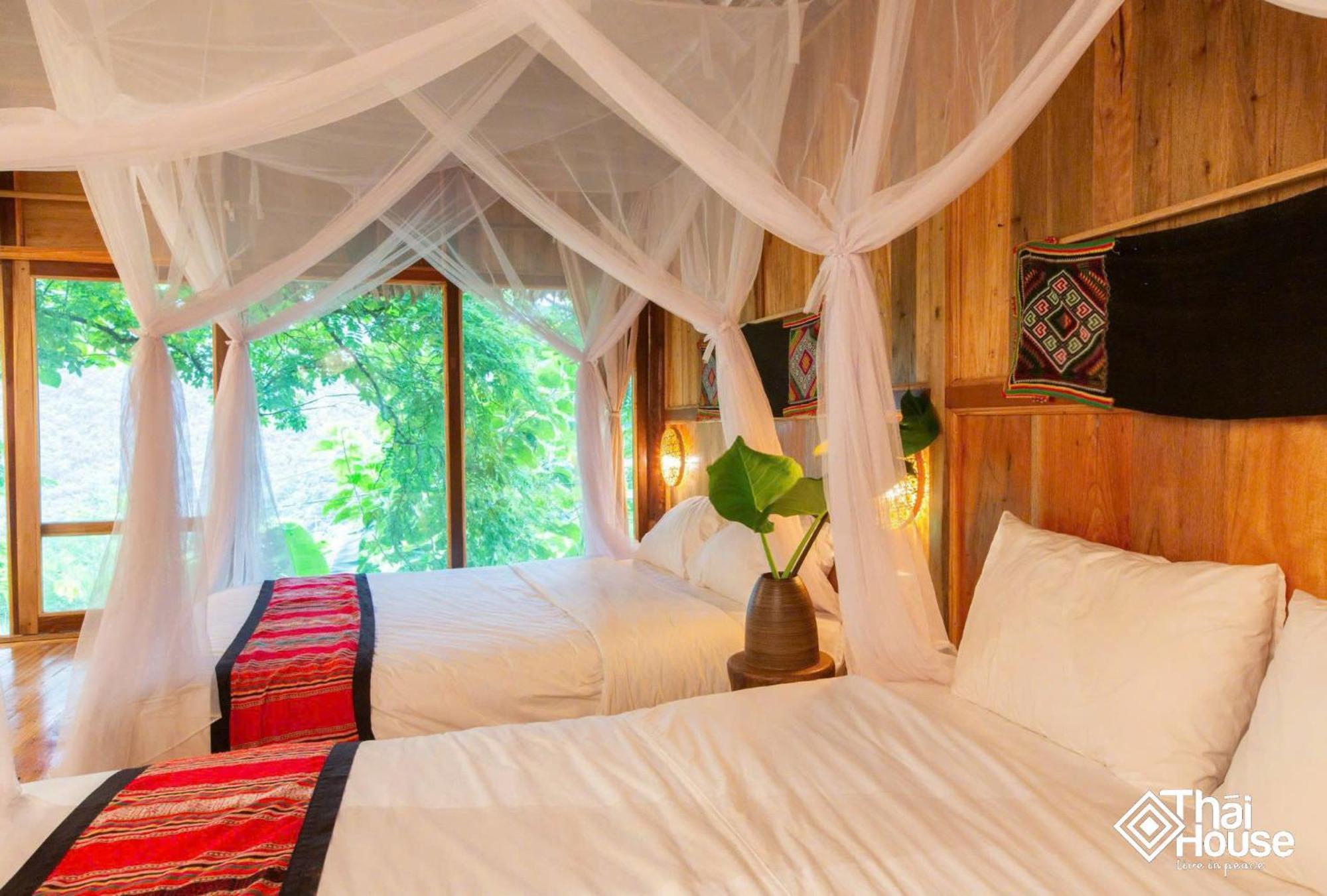 Thai House Pu Luong - Century Old Stilt House With Terrace Views Huong Ba Thuoc Exterior foto
